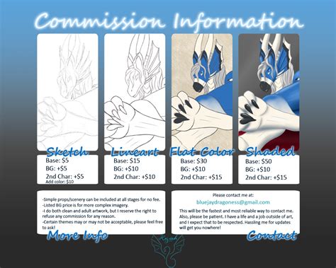 more commission info